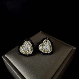 Auskarai| Auksuota širdelė