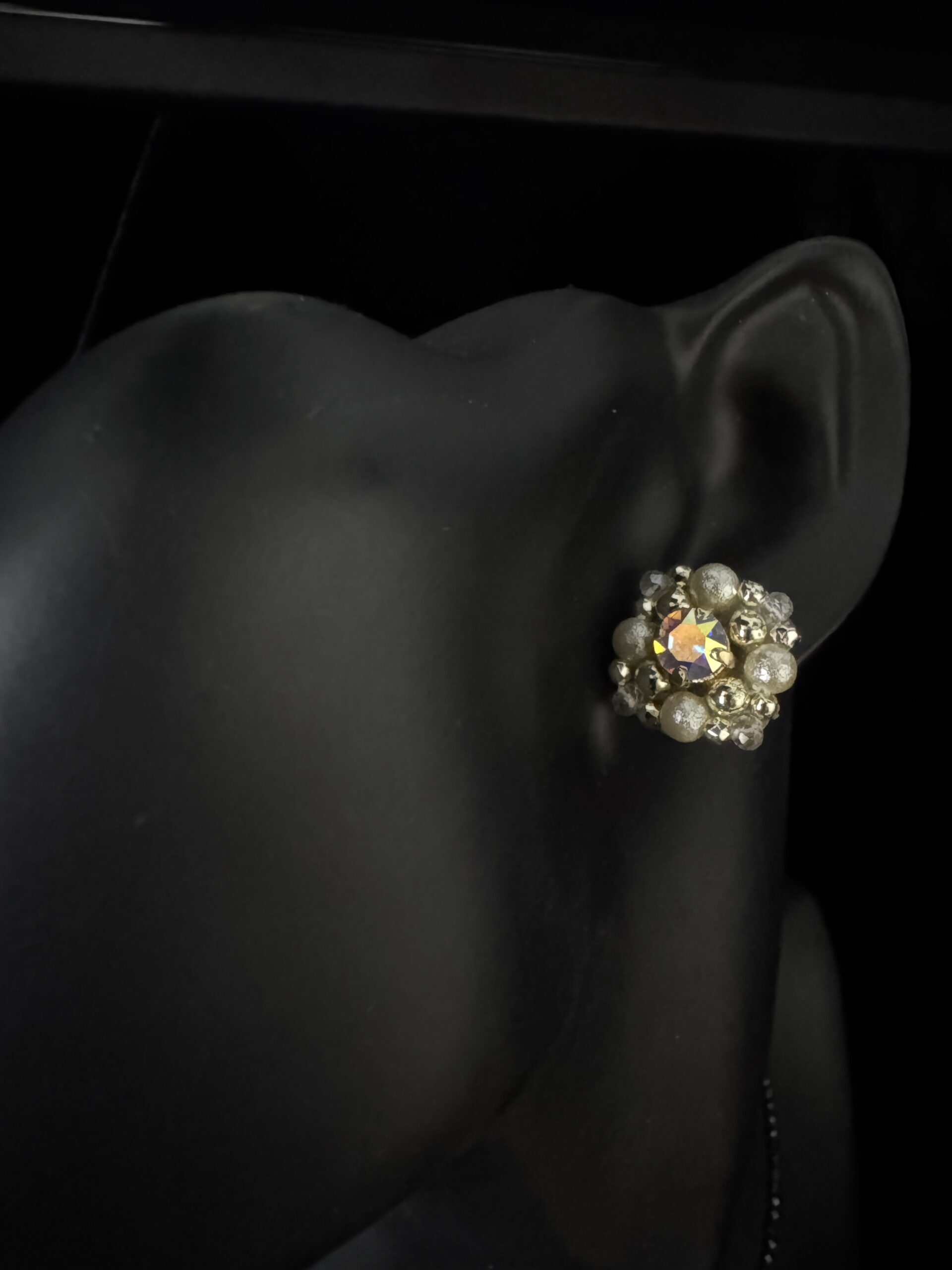 Auskarai| Perla bloom- crystal AB