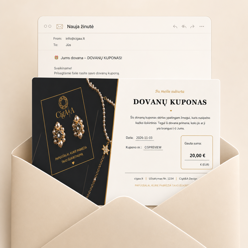 VIRTUALUS DOVANŲ KUPONAS